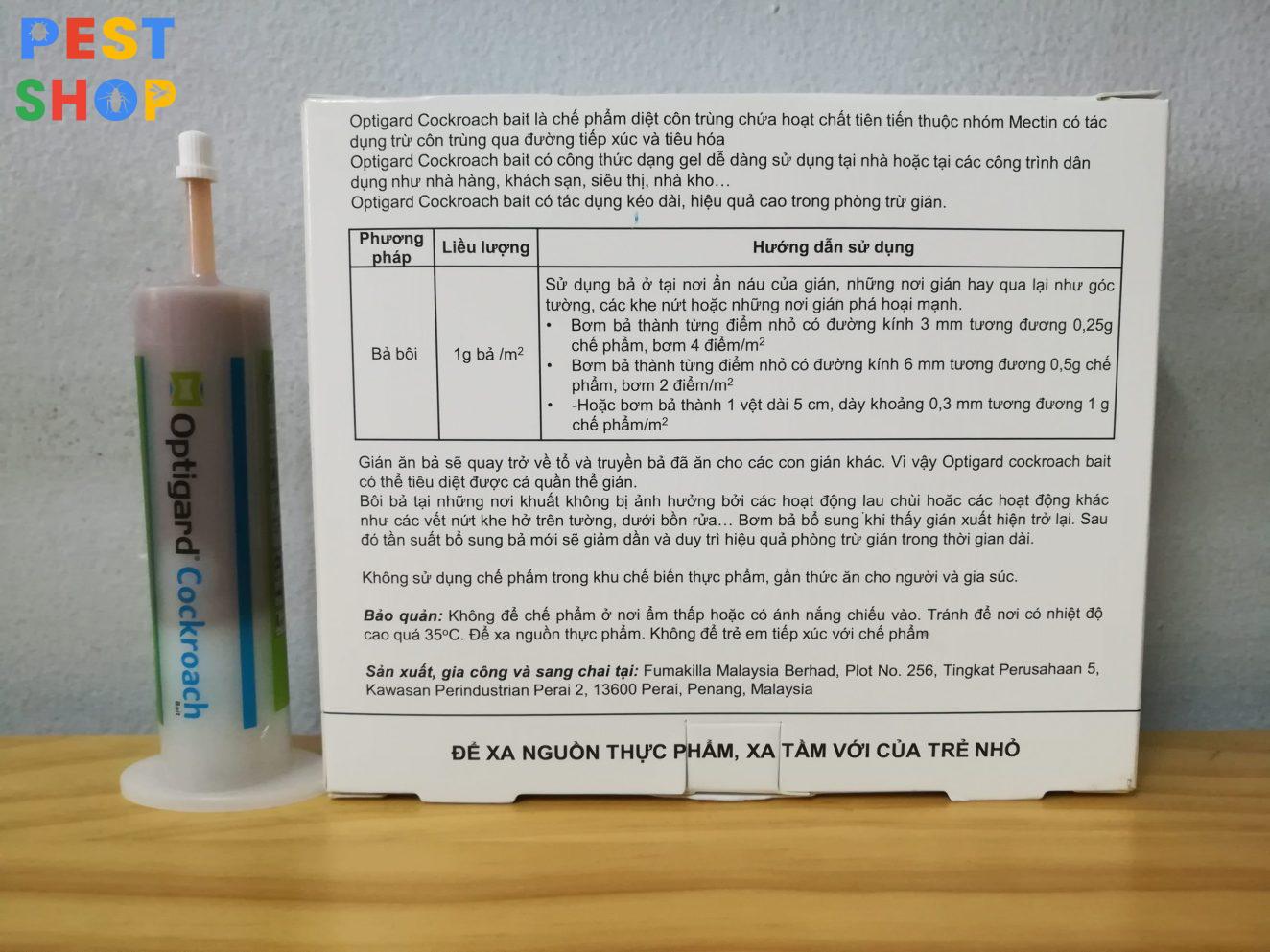 Bả diệt gián Optigard Cockroach Bait