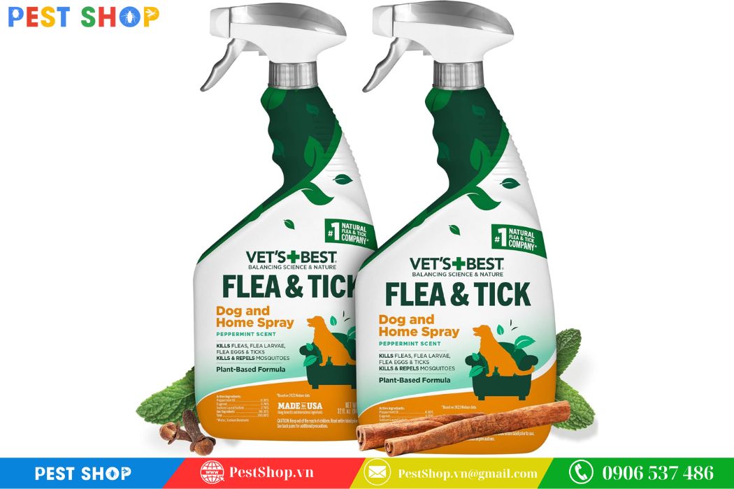 Vets Best Indoor Flea Tick Spray Vet’s Best Indoor Flea & Tick Spray