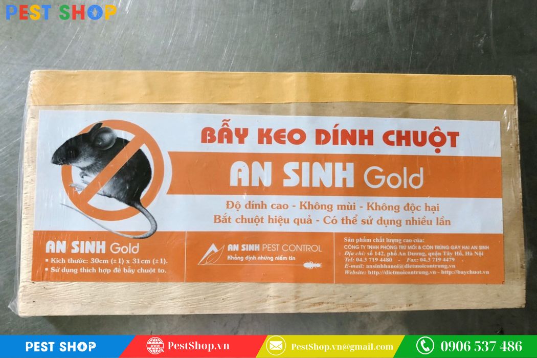 Keo dán chuột An Sinh Gold Gỗ ép