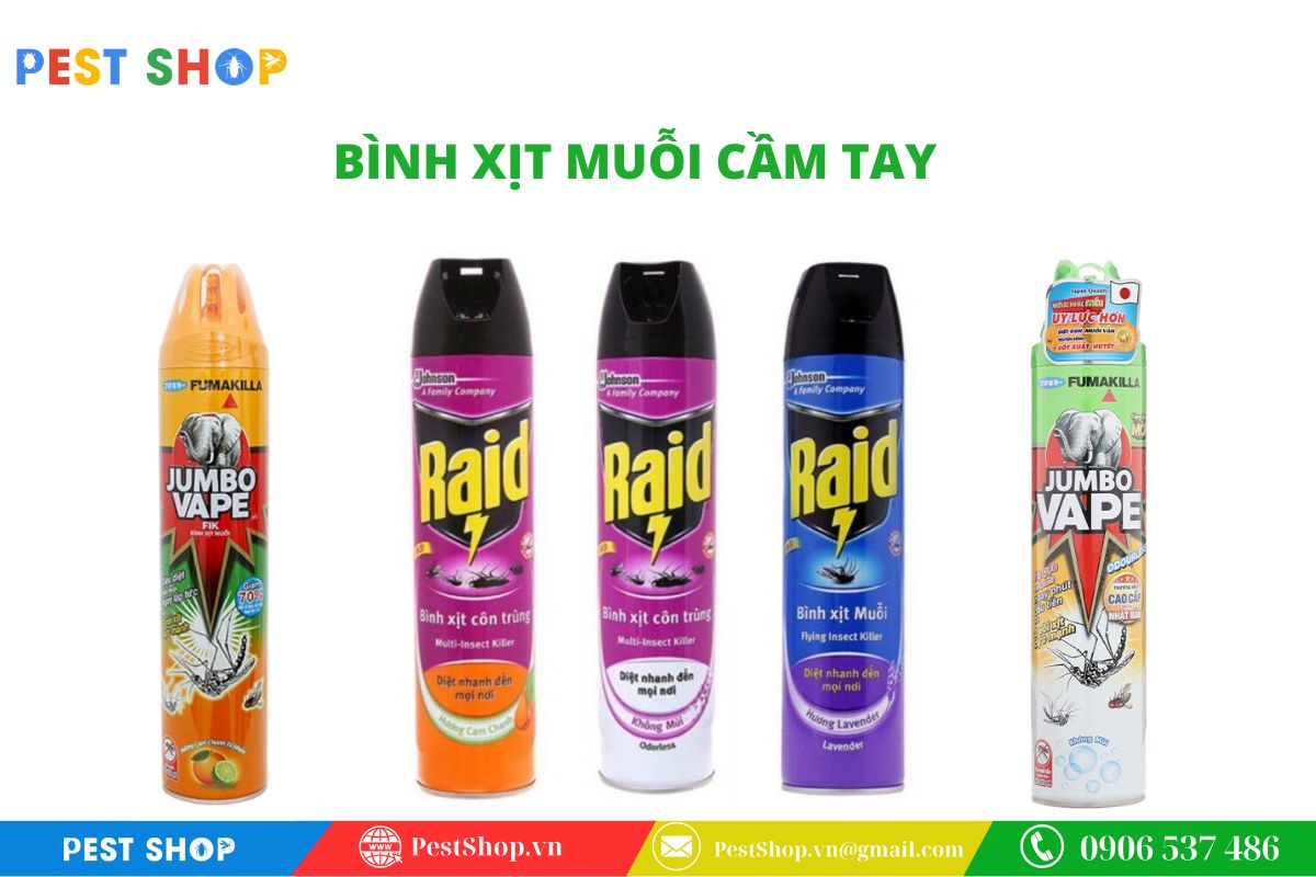 Bình xịt khí dung cầm tay dùng cho không gian nhỏ và xử lý tức thì