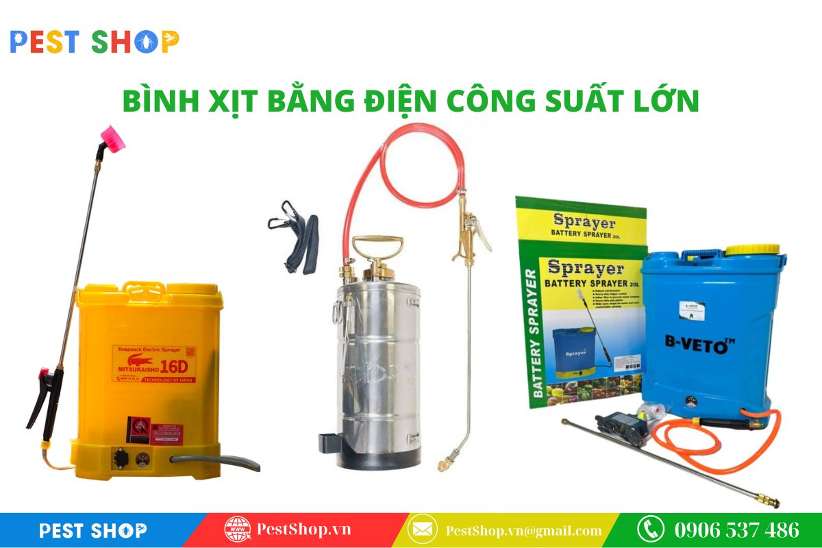 Bình xịt điện chuyên dụng cho diện tích rộng và khu vực sân vườn