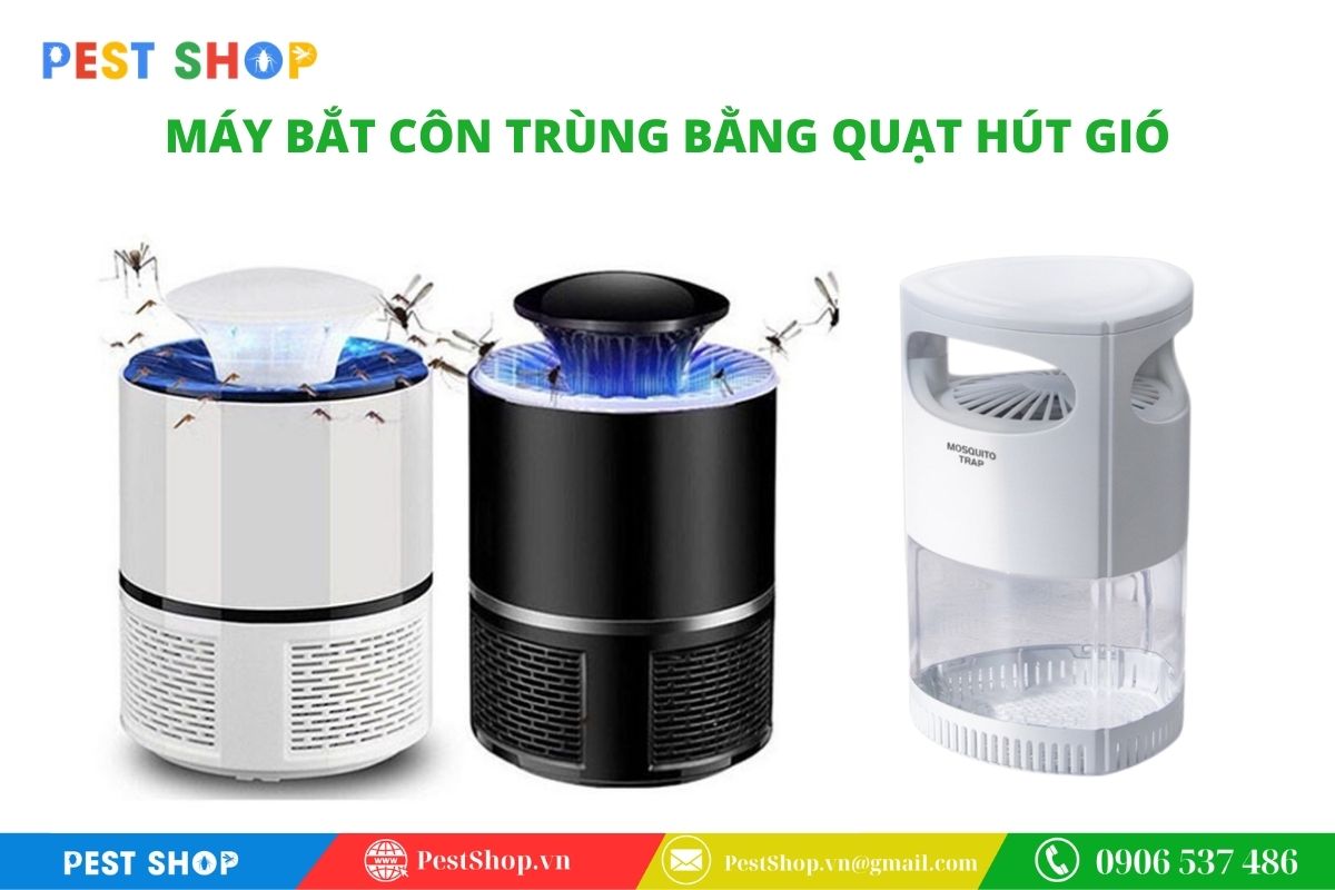 Máy bắt côn trùng bằng quạt hút gió vận hành êm ái