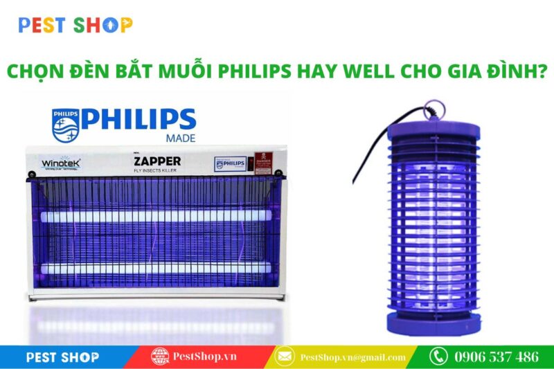 so sánh đèn bắt muỗi philips và well