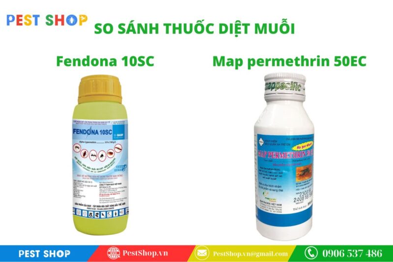 So sánh Map Permethrin 50EC và Fendona 10SC