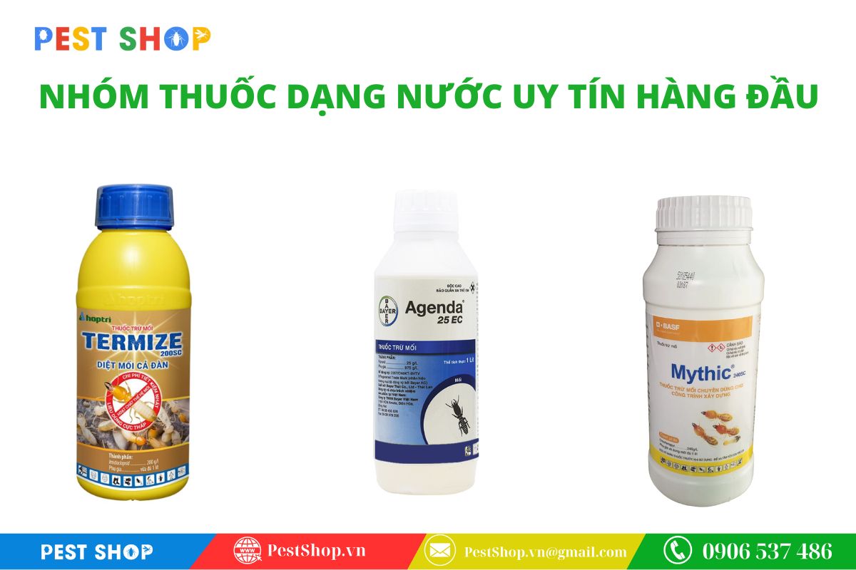 Nhóm thuốc dạng nước uy tín như termize 200sc, agenda 25ec và mythic 240sc