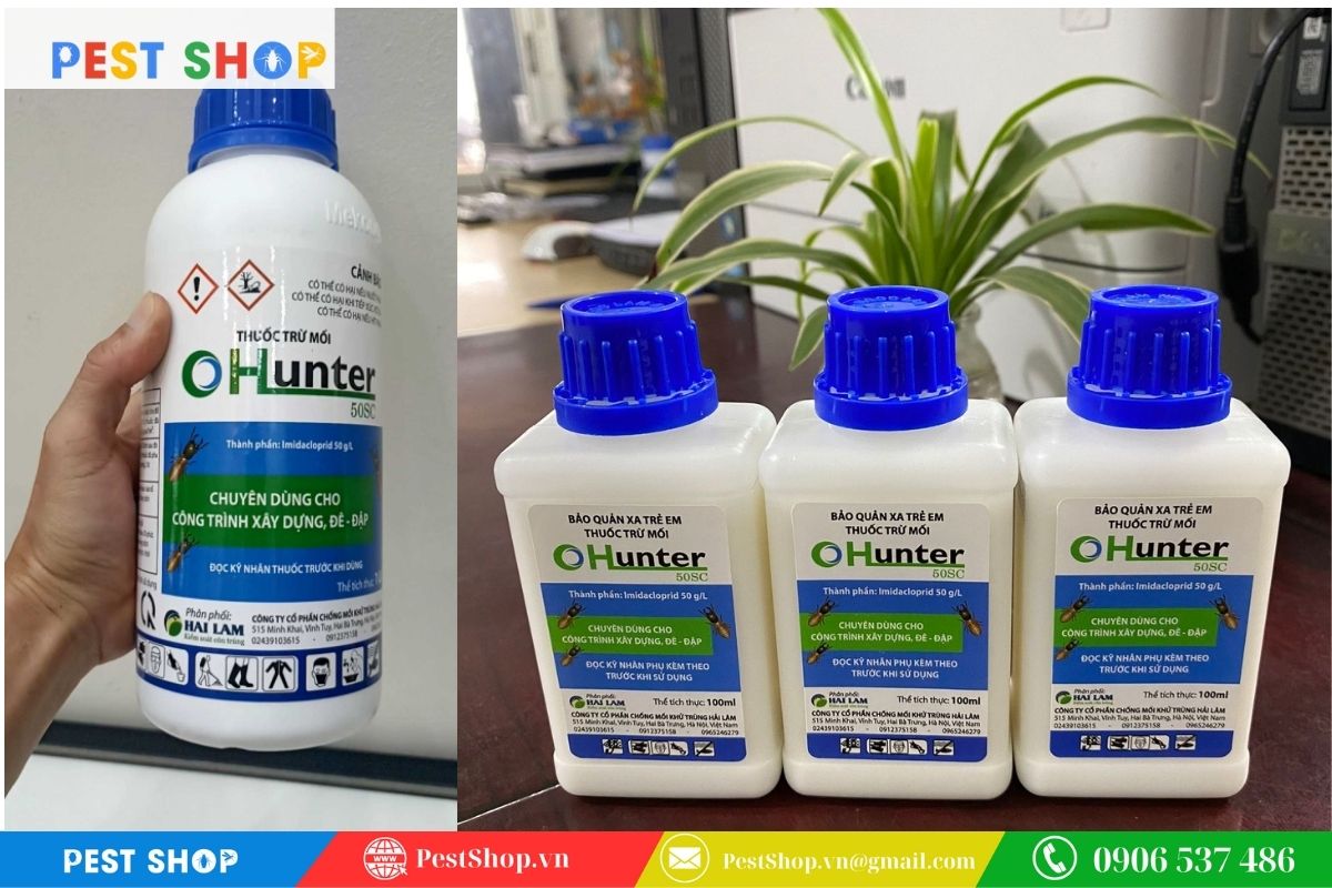 thuoc diet moi khong mui cho chung cu 4 Thuốc diệt mối Hunter 50SC