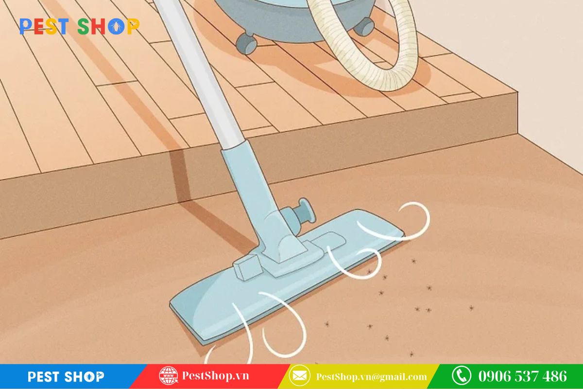 Cách diệt muỗi bằng máy hút bụi tại các góc khuất gầm giường